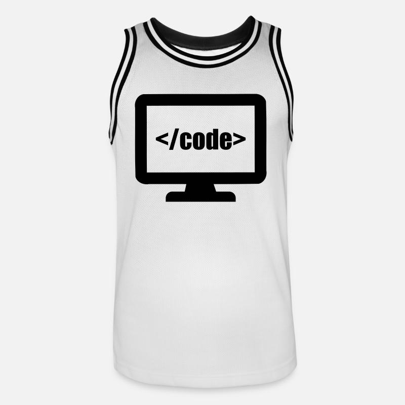 Programmierer - Männer Basketball-Trikot - Weiß/Schwarz