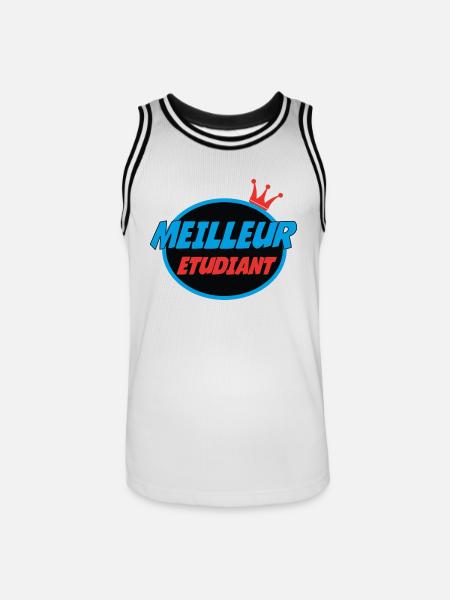 BEST STUDENT - Men's Basketball Jersey - white/black