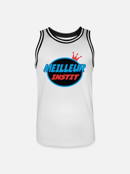 BESTER LEHRER - Männer Basketball-Trikot - Weiß/Schwarz