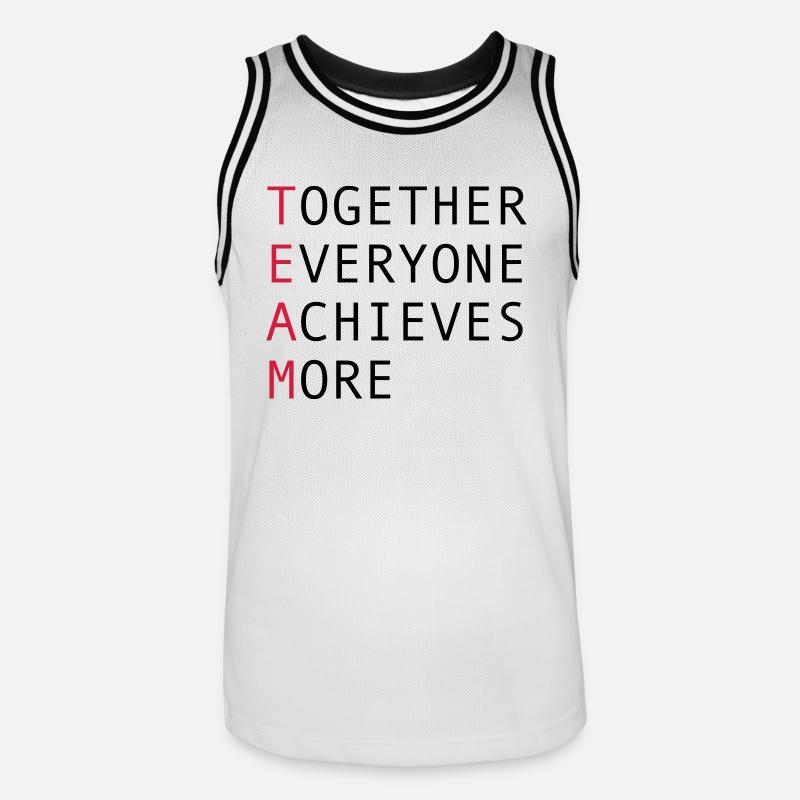 Team - Männer Basketball-Trikot - Weiß/Schwarz