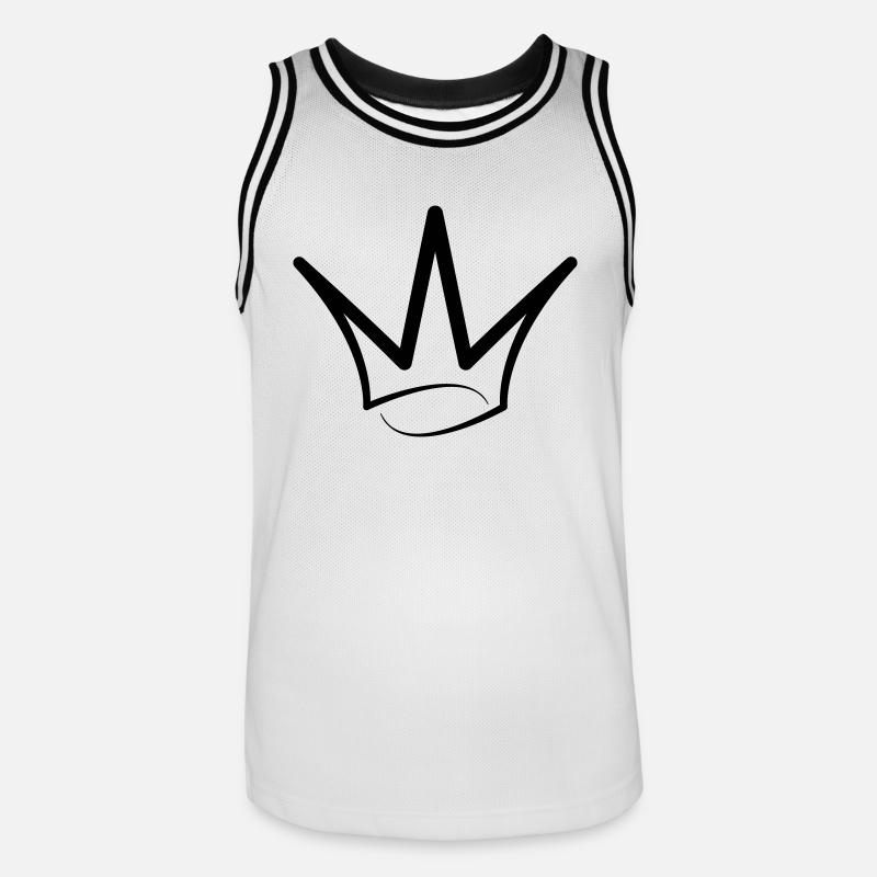 Krone - Männer Basketball-Trikot - Weiß/Schwarz