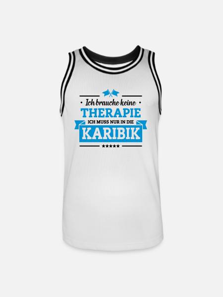 Nur in die Karibik - Männer Basketball-Trikot - Weiß/Schwarz