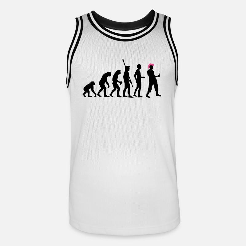 evolution_punk_2c - Männer Basketball-Trikot - Weiß/Schwarz