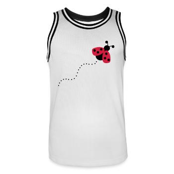 Ladybug - Men's Basketball Jersey - white/black - Front - AI Model Male 185 dark (185cm)