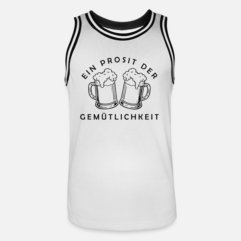 Bier - Ein Prosit der Gemütlichkeit - Men's Basketball Jersey - white/black