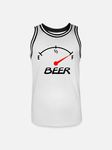 beer - Männer Basketball-Trikot - Weiß/Schwarz