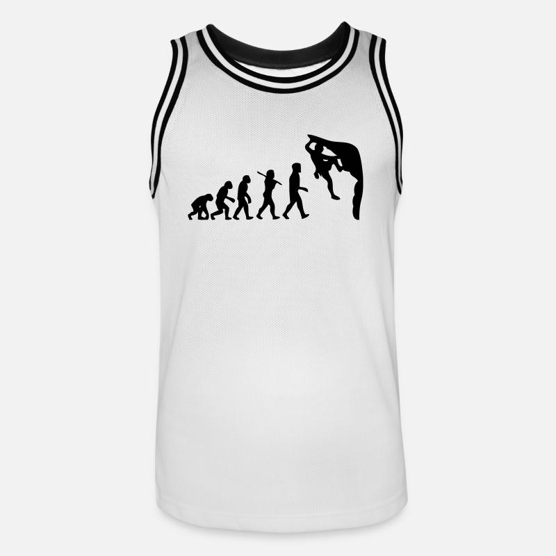 Humanoide Evolution - Männer Basketball-Trikot - Weiß/Schwarz