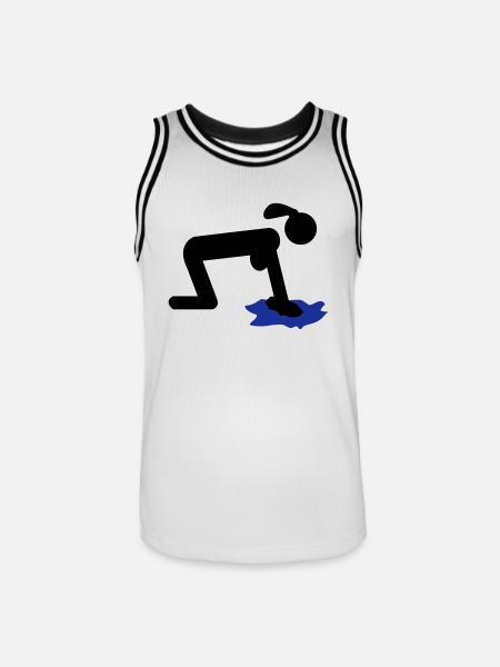 putzen putzfrau - Männer Basketball-Trikot - Weiß/Schwarz