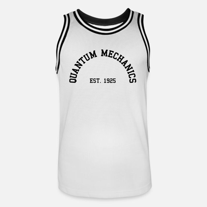Quantum Mechanics - Est. 1925 (Half-Kreis) - Männer Basketball-Trikot - Weiß/Schwarz