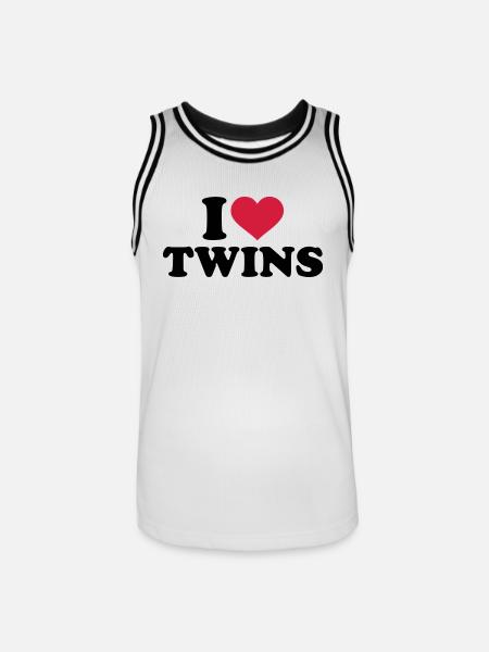 Zwillinge - Männer Basketball-Trikot - Weiß/Schwarz