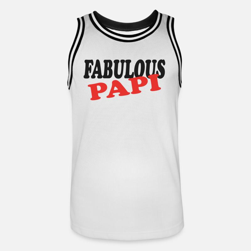 Fabulous PAPI - Men's Basketball Jersey - white/black
