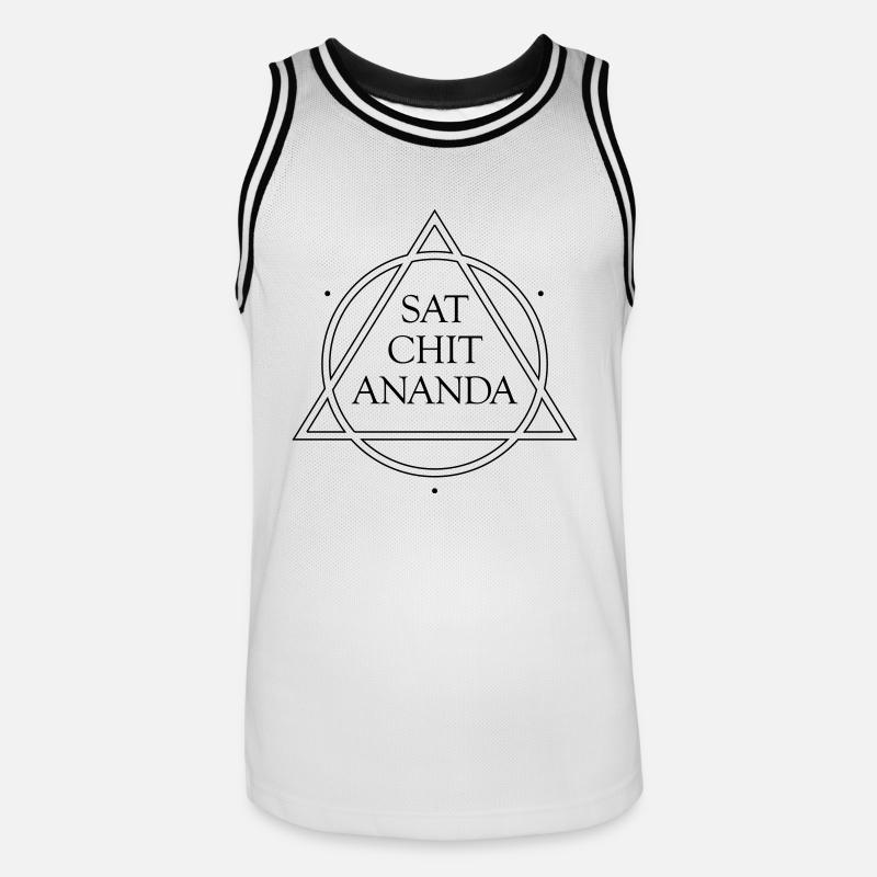 SAT CHIT ANANDA vector - Männer Basketball-Trikot - Weiß/Schwarz
