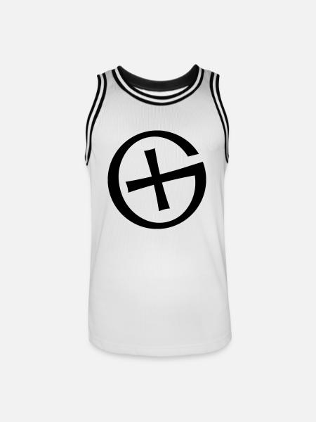 Geocaching Logo - Männer Basketball-Trikot - Weiß/Schwarz