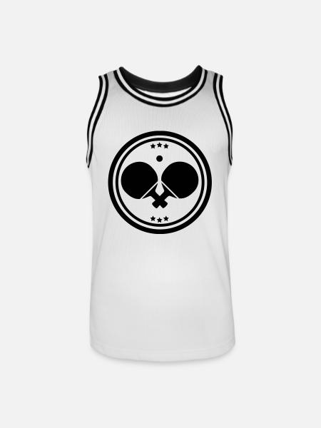 Tischtennis design - Männer Basketball-Trikot - Weiß/Schwarz