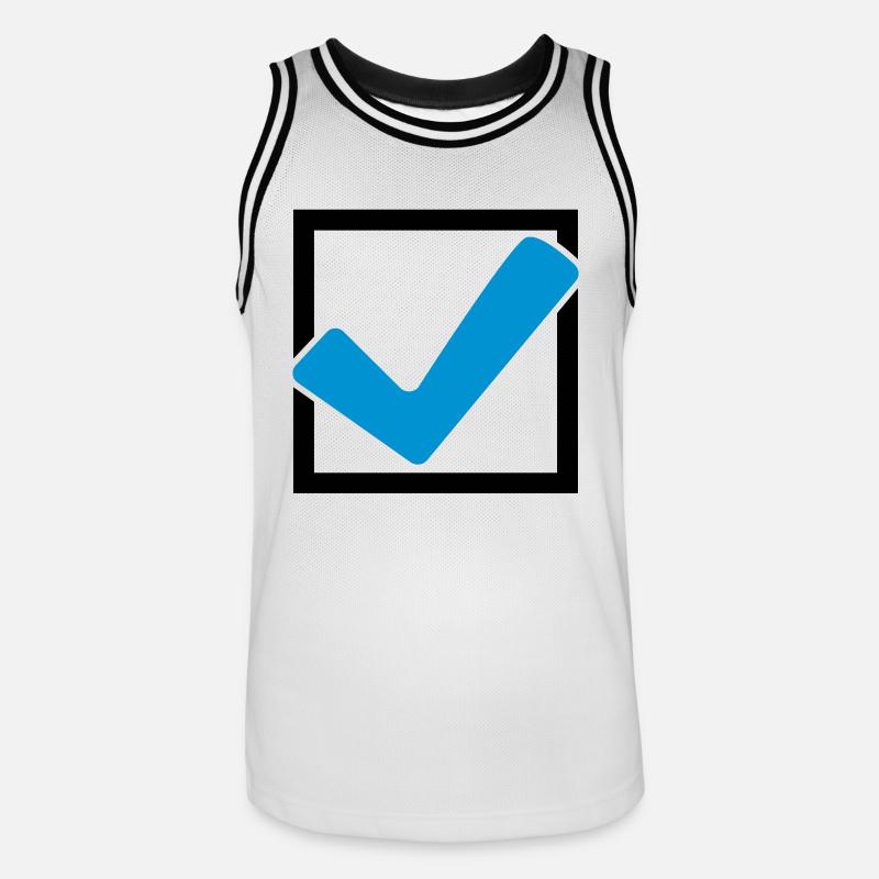 Rectangular hook logo - Men's Basketball Jersey - white/black