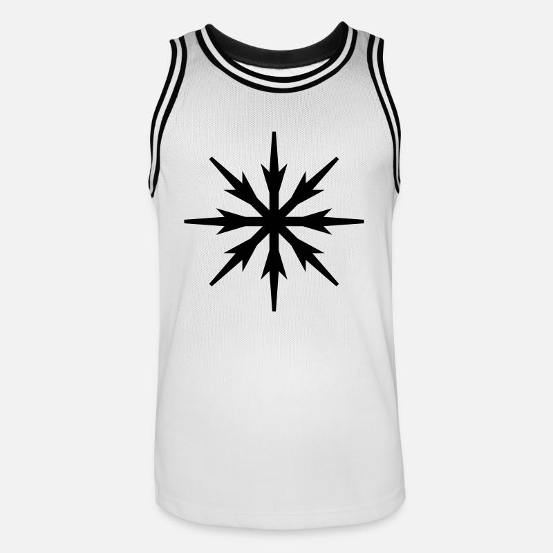 conception de flocons de neige - Maillot de basket Homme - blanc/noir