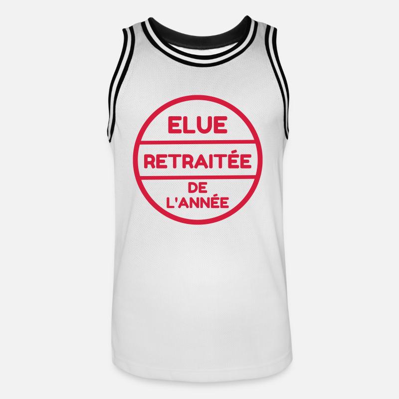 Retirement Retired Ruhestand Retraite Retraitée - Men's Basketball Jersey - white/black