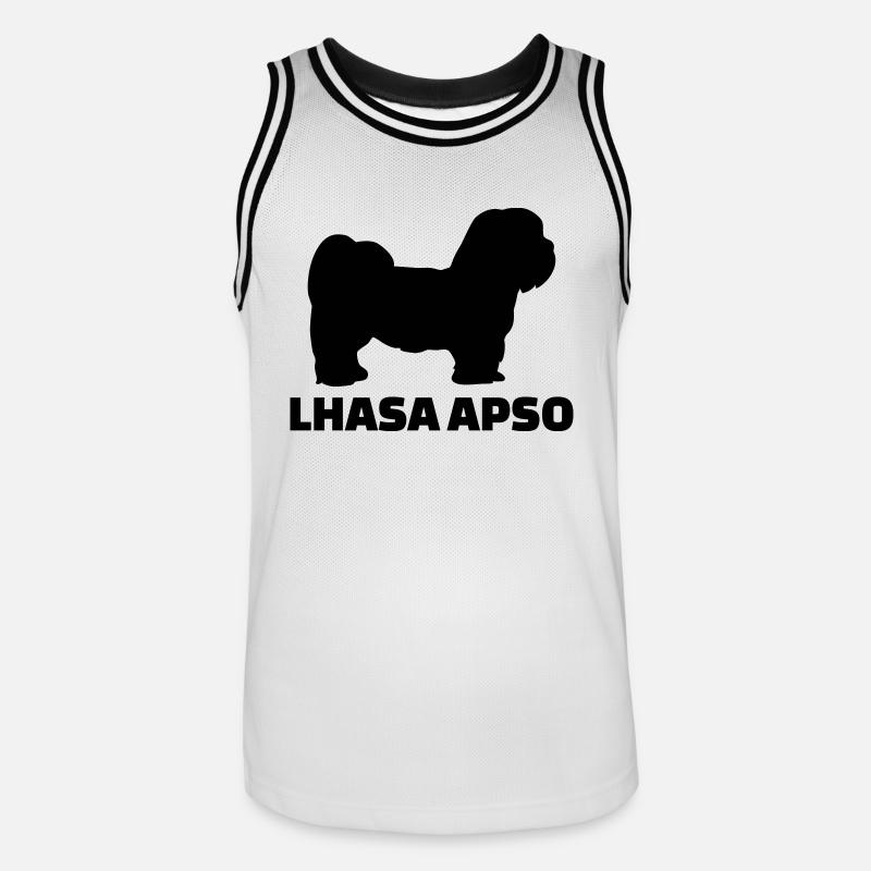 Lhasa Apso - Maillot de basket Homme - blanc/noir