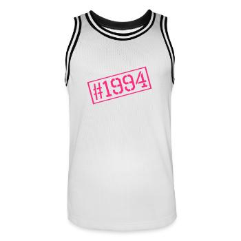 1994 - Maillot de basket Homme - blanc/noir - Devant - AI Model Male 185 dark (185cm)