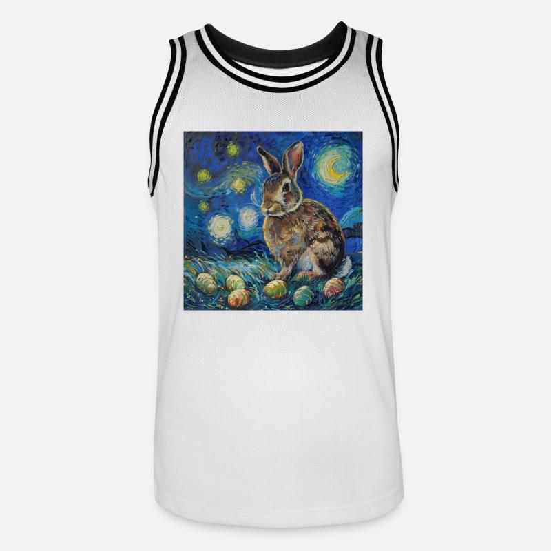 Easter Bunny, Easter, Bunny - Men's Basketball Jersey - white/black