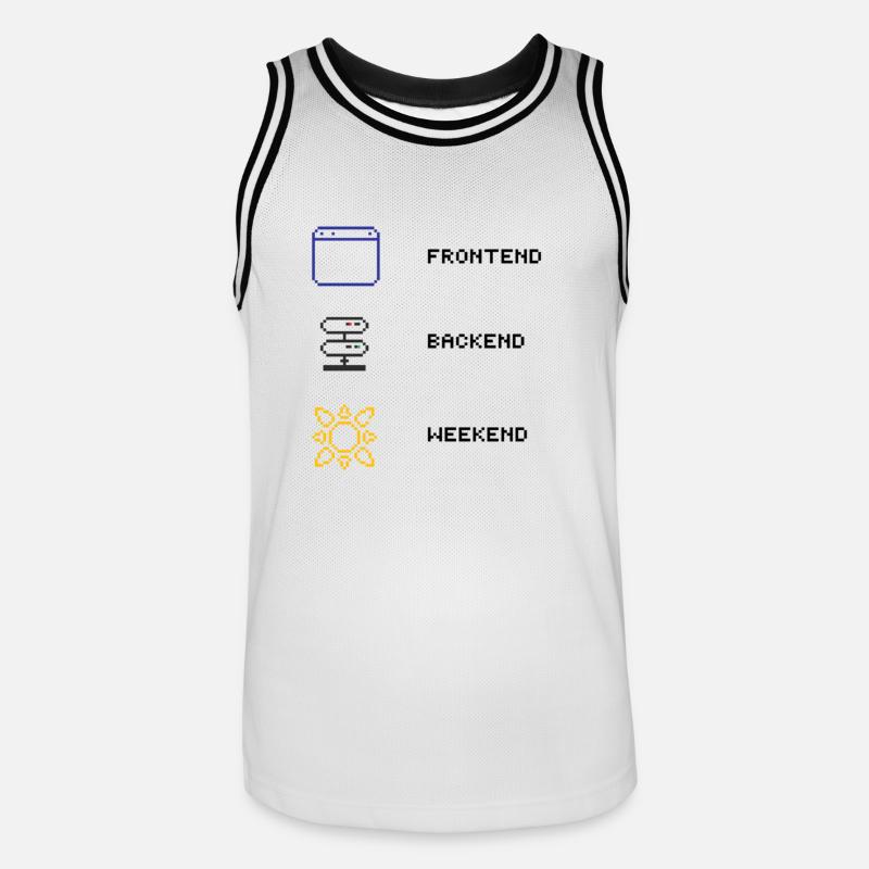 For every full-stack developer - Men's Basketball Jersey - white/black