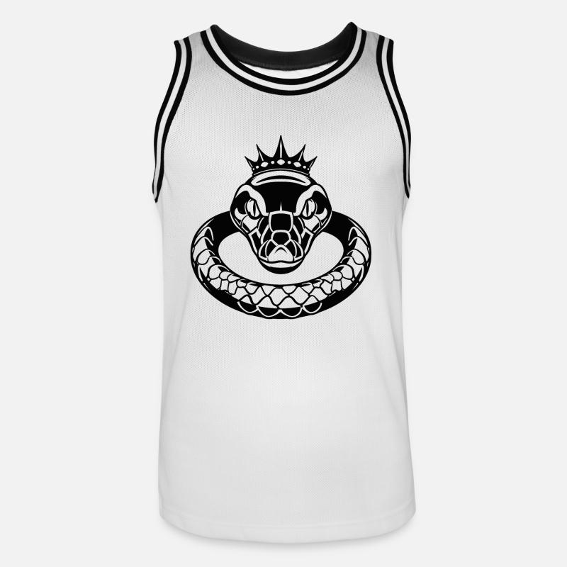 Eleganz der königlichen Python - Männer Basketball-Trikot - Weiß/Schwarz