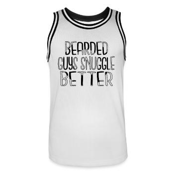 awesome beard products beard shaping joke cool - Männer Basketball-Trikot - Weiß/Schwarz - Vorne - AI Model Male 185 dark (185cm)