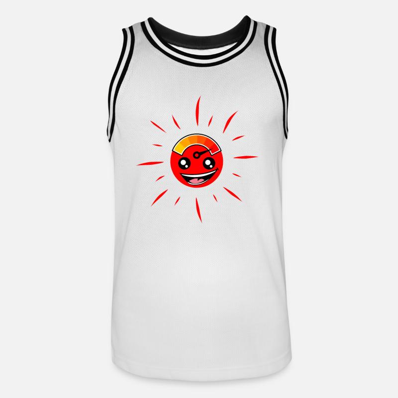 La température est au maximum c'est la canicule - Maillot de basket Homme - blanc/noir