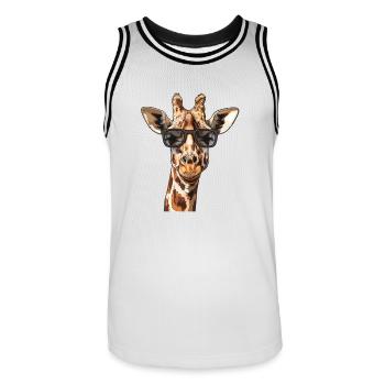 Giraffe Funny Summer - Men's Basketball Jersey - white/black - Front - AI Model Male 185 dark (185cm)