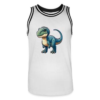 Wild Animal Dinosaur - Men's Basketball Jersey - white/black - Front - AI Model Male 185 dark (185cm)