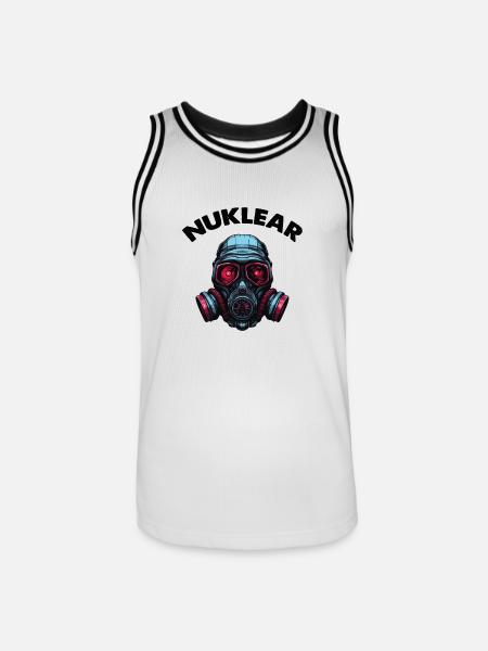 Gas mask - Men's Basketball Jersey - white/black