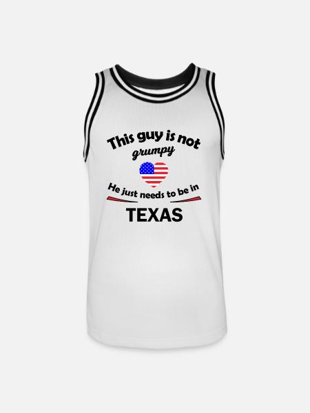 USA and Texas fans - Men's Basketball Jersey - white/black