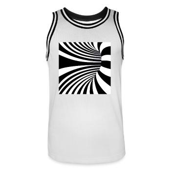 Hypnotic Black and White Art - Men's Basketball Jersey - white/black - Front - AI Model Male 185 dark (185cm)