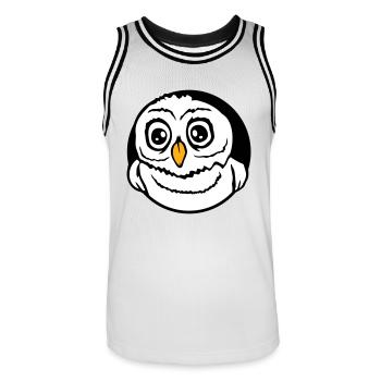 Owl Bird Eagle Owl Night Bird Barn Owl Owl Comic - Men's Basketball Jersey - white/black - Front - AI Model Male 185 dark (185cm)