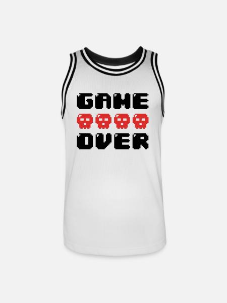 game over - Men's Basketball Jersey - white/black