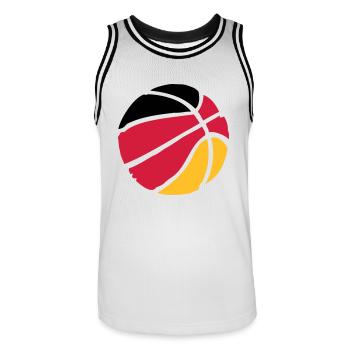 Basket-ball Basketball Basket - Maillot de basket Homme - blanc/noir - Devant - AI Model Male 185 dark (185cm)