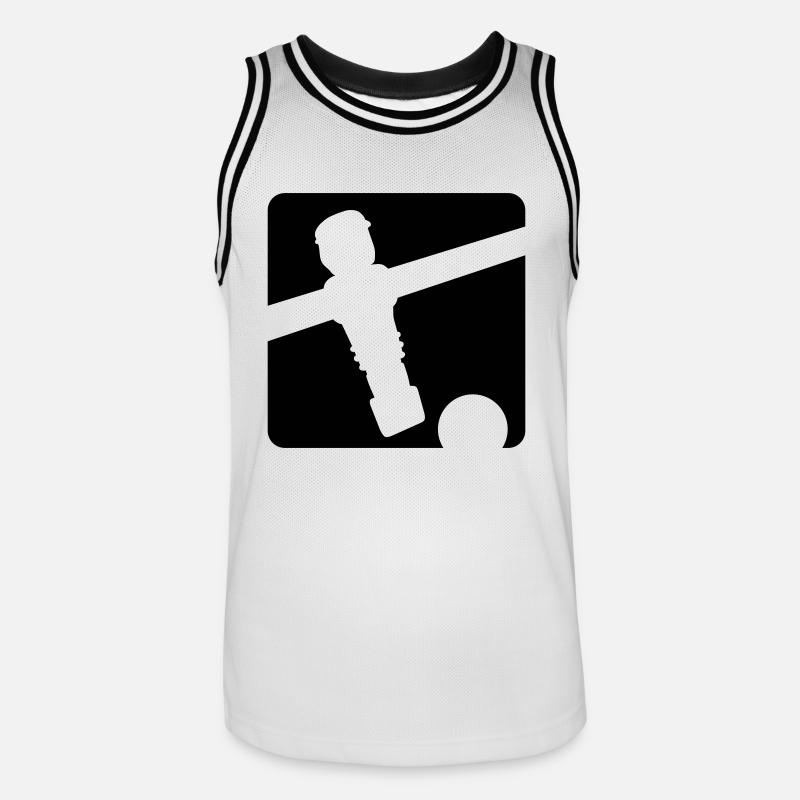 kickerpartner - Kickershirt - Männer Basketball-Trikot - Weiß/Schwarz