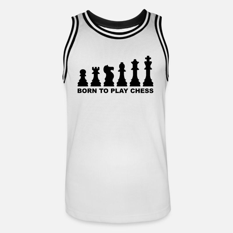 Evolution Chess - Men's Basketball Jersey - white/black