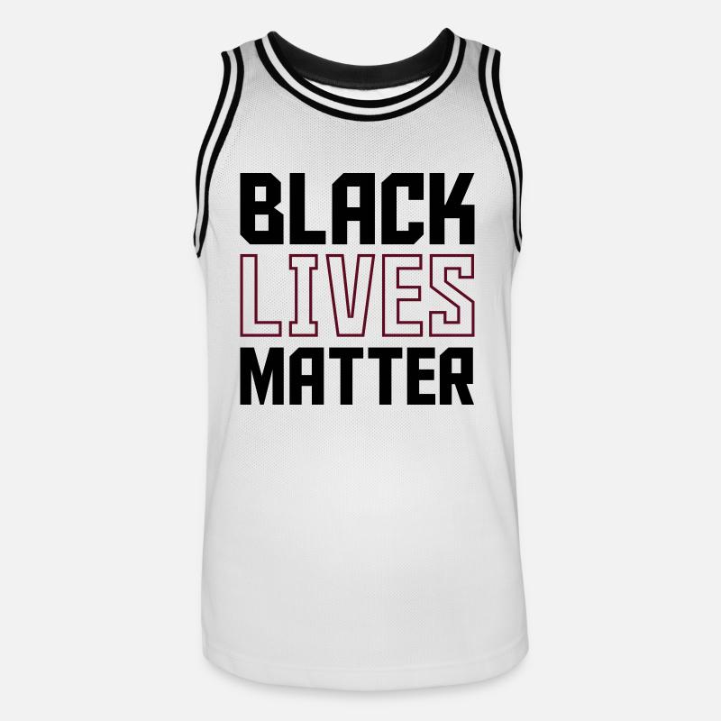 Black Lives - Men's Basketball Jersey - white/black