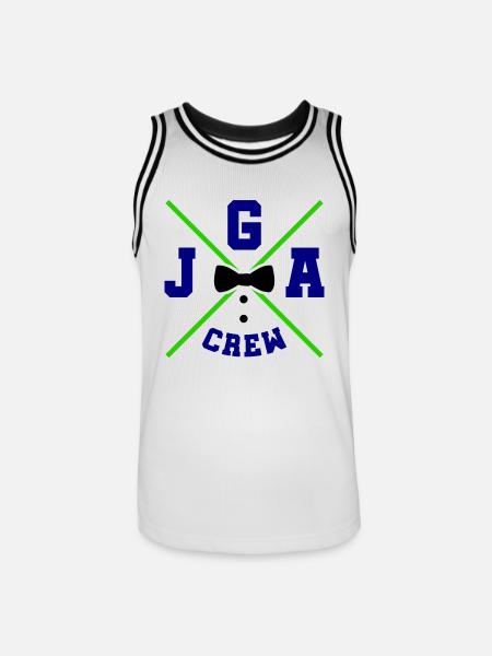 jga crew - Männer Basketball-Trikot - Weiß/Schwarz