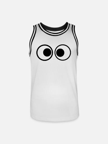 Eyes 1 - Men's Basketball Jersey - white/black