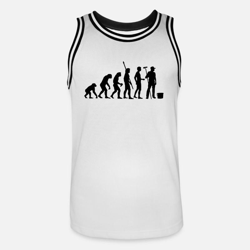 evolution_maler_b - Maillot de basket Homme - blanc/noir