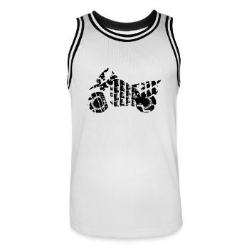 Enduro - Männer Basketball-Trikot - Weiß/Schwarz - Vorne - AI Model Male 185 dark (185cm)
