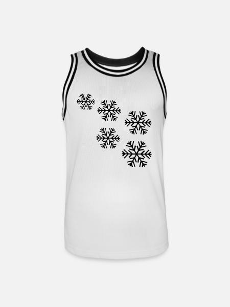 schneeflocken schnee - Männer Basketball-Trikot - Weiß/Schwarz