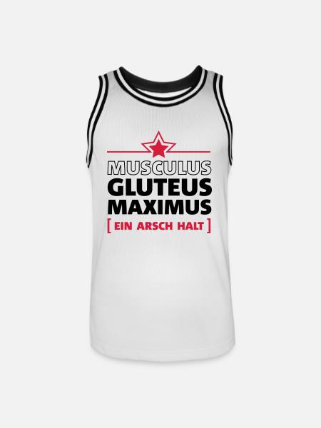 Ein Arsch halt - Männer Basketball-Trikot - Weiß/Schwarz