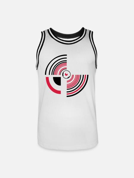 circle - Men's Basketball Jersey - white/black