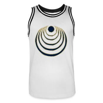 Moon amulet - intuition, creativity and media - Maillot de basket Homme - blanc/noir - Devant - AI Model Male 185 dark (185cm)