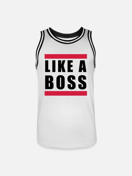 like a boss - Men's Basketball Jersey - white/black