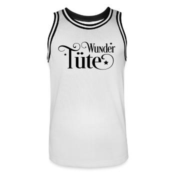 Miracle bag - Men's Basketball Jersey - white/black - Front - AI Model Male 185 dark (185cm)
