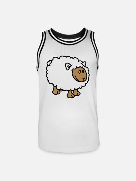 Sheep - Maillot de basket Homme - blanc/noir